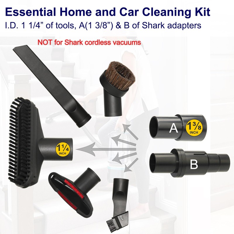 Portek Vacuum Attachments Compatible with Shark Navigator Lift-Away Deluxe Rotator