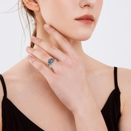 Tree of Life Sterling Silver Celtic Knot Rings With Abalone Shell Family Tree Jewelry Gifts for Women