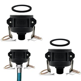 BITOTU 2pcs Fittings Adapter for IBC Tote Tank 275 330 Gallon Garden Hose Camlock 2 inch to 3/4 inch