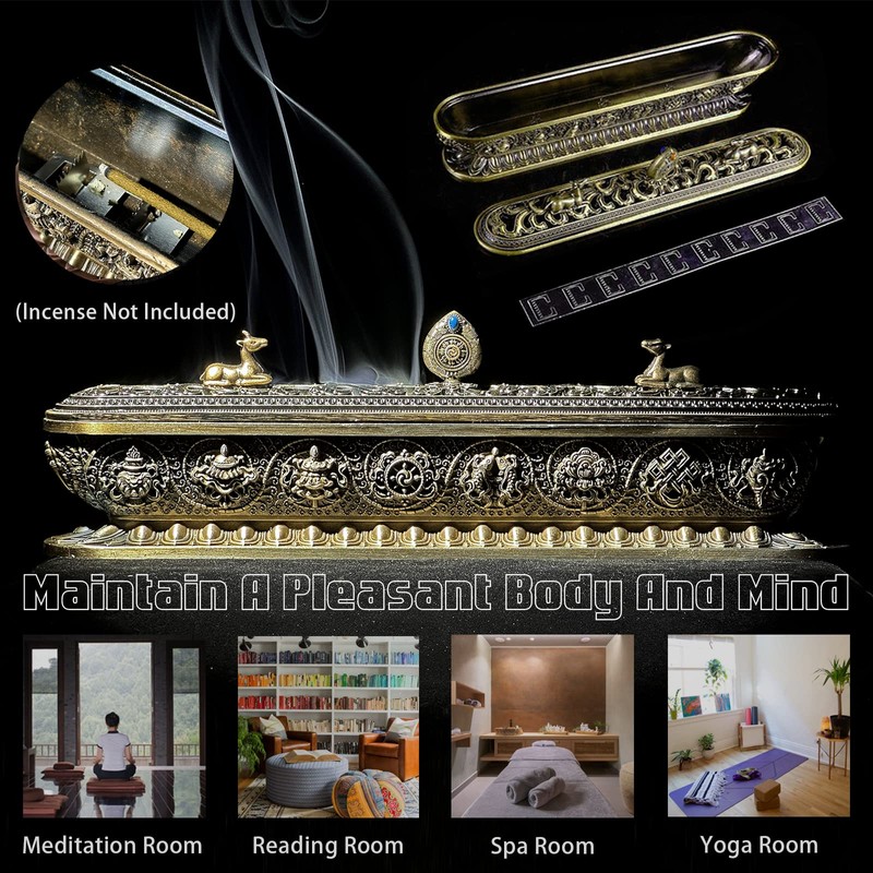 Incense Holder for Sticks Incense Burner with Ash Catcher Incense