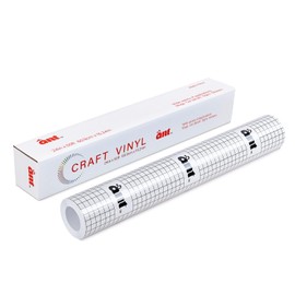 ANT Strong Grip 24" x 50' Clear Vinyl Transfer Paper Tape Roll with Half Inch Alignment Grid for Cricut Adhesive Vinyl for Decals, Signs, Stickers
