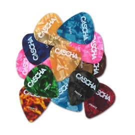 Cascha Plectrums for Acoustic Guitar Electric Guitar Ukulele Bass Guitar Picks Guitar Accessories Set of 12