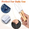 STSTR 2 Packs Easy Button Hook, Steel Button Helper Tool