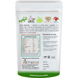 Veena Veena 100% Green Spinach Leaf Powder (Palak Leaf Powder) -100 GM by B Naturall