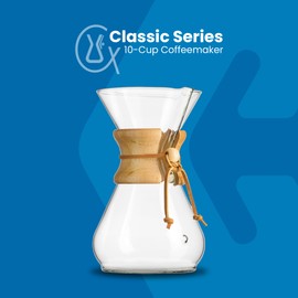 Chemex Pour-Over Glass Coffeemaker - Classic Series - 10-Cup - Exclusive Packaging