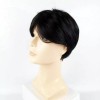 Light Moo Peluca Corta Hermosa Negra Para Hombre