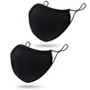PURIAN Black Cloth Face Mask for Kids, Reusable Face Masks,