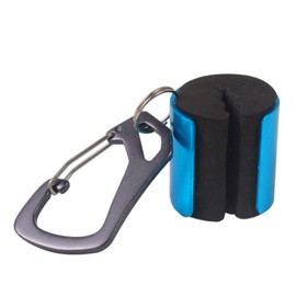 JAGTRADE Wearable Fishing Rod Holder Fishing Rod Clip Lightweight Rod Holder with Keychain Clip Fly Fishing Accessories, 3.2x3.1cm, Blue