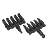 1 Pair Solar Panel Connector T Branch Cable Splitter Coupler