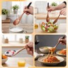 6 Pcs Wooden Spoon and Fork for Eating Utensil Set,