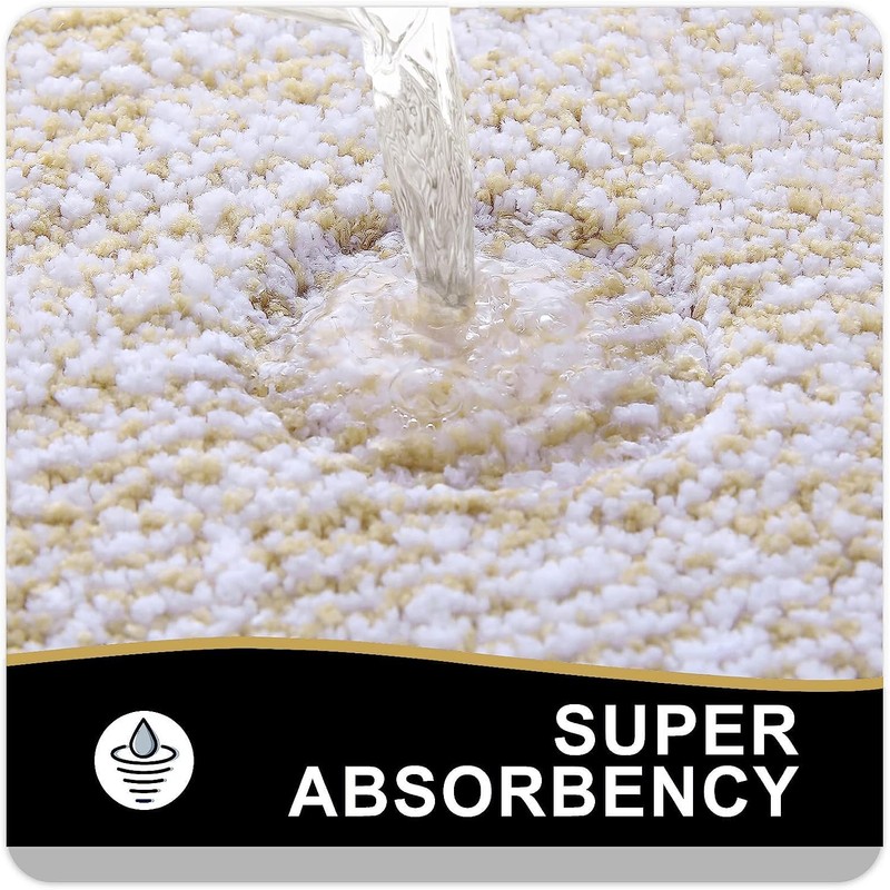 smiry Microfiber Non-Slip Bath Mats for Bathroom, Extra Soft Absorbent