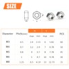 HELIFOUNER 200 Pieces 5 Sizes Metric Hex Nuts Assortment Kit,