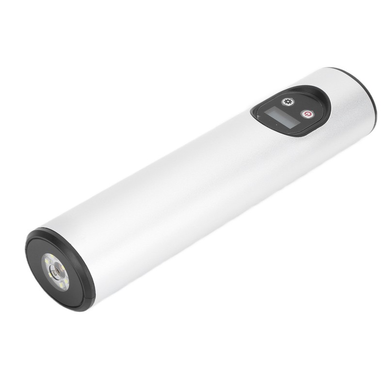 Cordless Air Pump Portable Multifunctional Rechargeable Digital Display Lighting InflatorSilver