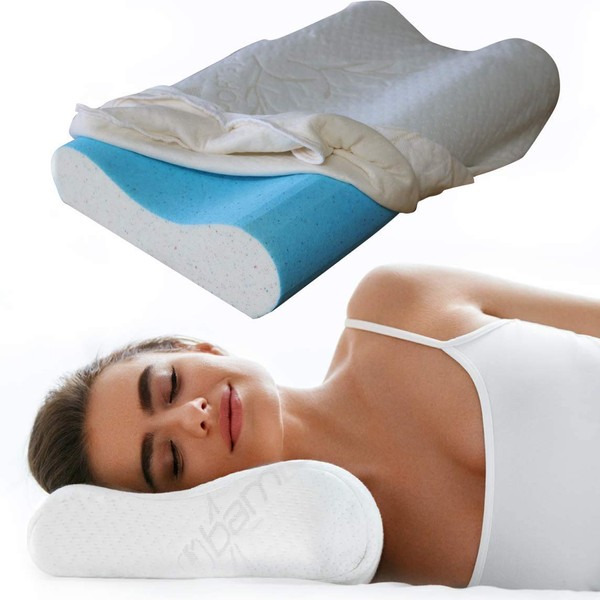 Back Support Systems BeCool Neck Contour Pillow Relieves Pressure from Your Neck and Spine