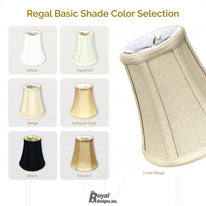 Royal Designs True Bell Lamp Shade, Black, 3.5 x 6