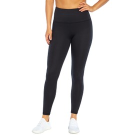 Balance Collection Womens Basic High Rise Tummy Control Legging, Black, Large
