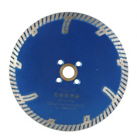 Mostartools 6 Inch Wet/Dry Turbo Diamond Cutting Blade for Granite Continuous Rim with Protection Teeth Granite Blade