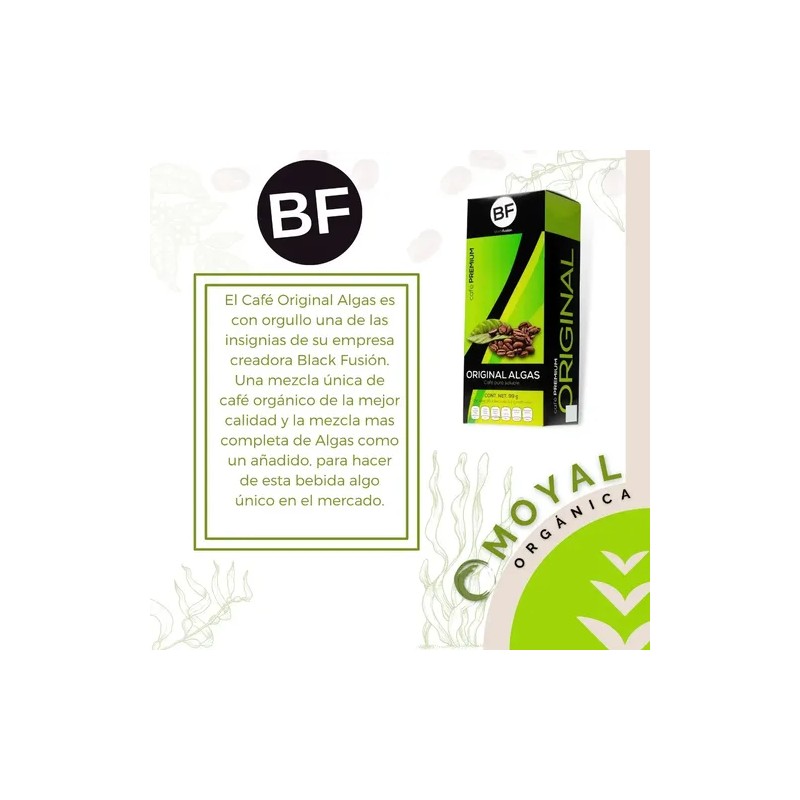 Cafe Gourmet Original Black Fusión Con Algas 30 Sobres