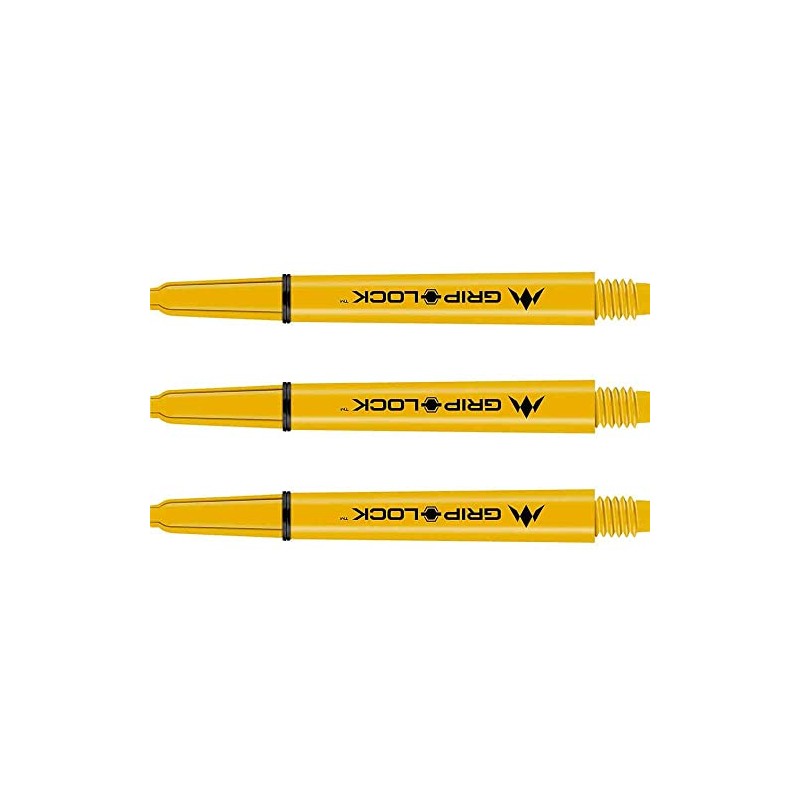 Mission Darts 5 x Yellow GripLock Shafts Medium Dart Stems