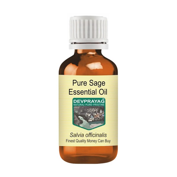 Devprayag Pure Sage Essential Oil (Salvia officinalis) Natural Therapeutic Grade