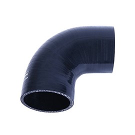 Hiwowsport 90Degree 4-Ply High Performance Elbow Coupler Silicone Hose for Auto (3.0"(76mm), Black)