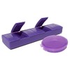 Tupperware 7 Day Pill Keeper Divided Organizer Round Clamshell Purple