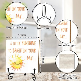 Inspirational Wooden Sign, May You Be Proud Of The Work You Do Sign, Office Decor Farmhouse Home Decor, Shelf Table Office Decoration for Office Living Room Bedroom, 5x5 inches-A48