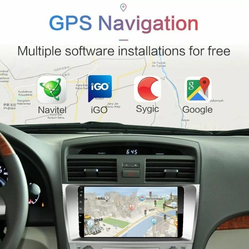 For Toyota Camry 2007-2011 Car Stereo Radio Apple CarPlay Android12