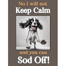 Springer Sprocker Spaniel pet dog funny flexible fridge magnet Christmas Keep Calm gift