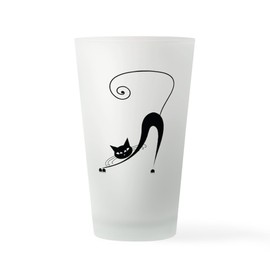 CafePress Black Cat Pint Glass, 16 oz. Drinking Glass