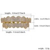 JINAO Gold Grillz for Men 18K Gold Plated 8 Top