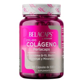 Colágeno CoQ-10 180 Cápsulas Solanum Colágeno Coenzima Q-10 Biotina Vitaminas y Minerales