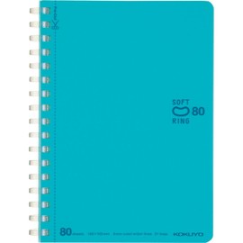 Kokuyo notebook soft ring B ruled A6 80 Sheets Light Blue with Dots Space – sv358bt – LB