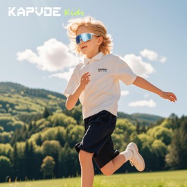 KAPVOE Kids Baseball Glasses Youth Polarized Sports Sunglasses Softball Cycling Running Shades Boys Girls Age 3-12 - K9033