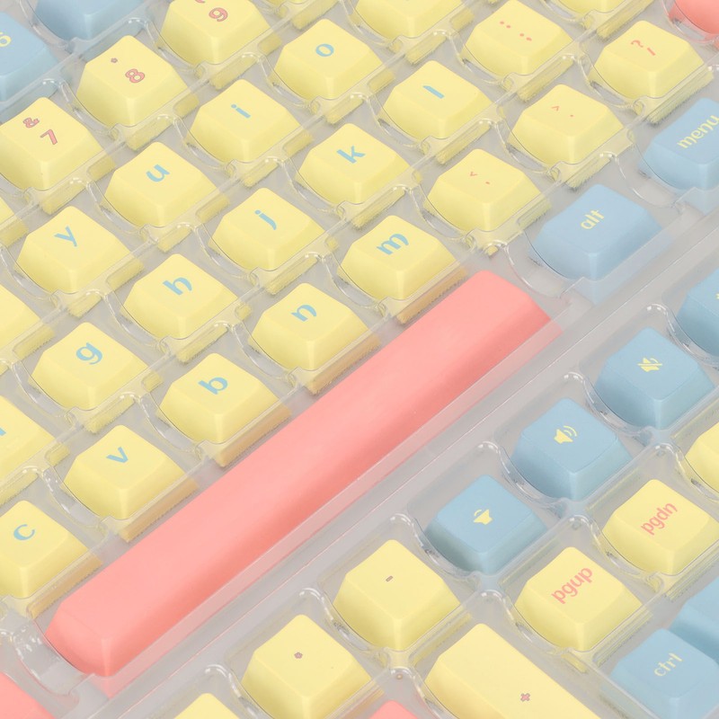 Mechanical Keyboard Keycaps 124 Keys PBT Dye Sublimation Vivid Colors