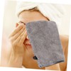 FOMIYES 3pcs Microfiber Facial Cleaning Gloves Comfortable Makeup Remover Mitts