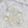 Wedding Clear Handmade Nail Tips - Stiletto M / 웨딩