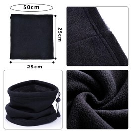 Lezevn Winter Kids Neck Warmer Fleece Windproof Neck Gaiter Face Covering Mask Kids Ski Mask for Cycling Motocycle Sports (dark grey)