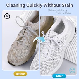 Teletrogy Shoe Washing Machine Bag with 2 Separate Mesh Pockets - Wash Laces, Insoles & Socks Together in One Step, Reusable Sneaker Laundry Bag Invisible Zipper for Washer Dryer Safe (2Pcs White)