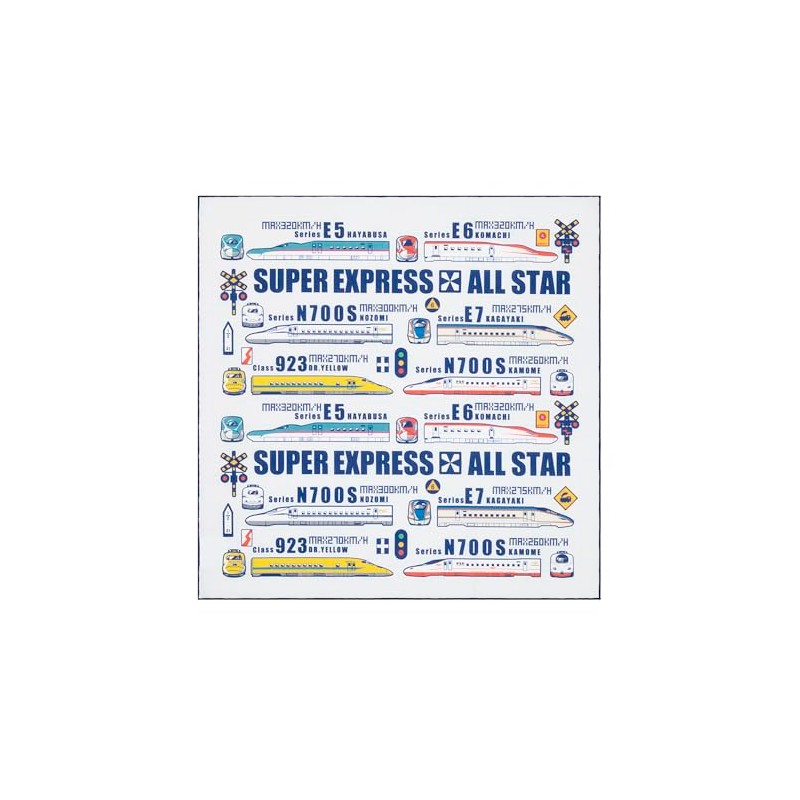 Tetsudo Lunch Cloth Bullet Train & Railway Sign Popondetta