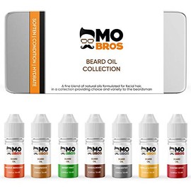Beard Oil Collection - Presented Neatly in a Gift Set | Contains Natural Carrier Oils | Helps To Condition, Hydrate & Moisturise, | Reduce Itching, Dandruff and Helps Growth | 7 Quality Scents In TIn