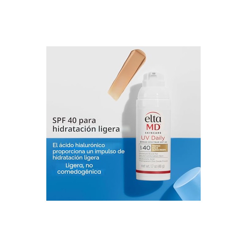 EltaMD UV Daily Face Sunscreen Moisturizer, Zinc Oxide, SPF 40