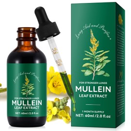 Mullein Extract - 60 ml Mullein Leaf Drops - Mullein Leaf Drops - Powerful Mullein Leaf Extract - Natural Cleansing, Vegetarian Healthy Lifestyle