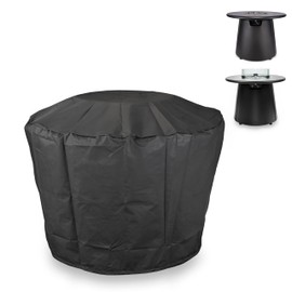 TIKI Brand Propane Fire Pit Cover, Use With Propane Fire Pit Base and Table Attachment, Weatherproof, 39.5" x 39.5" x 27", Black