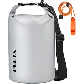 HEETA Waterproof Dry Bag for Women Men, 5L/10L/20L/30L/40L Roll Top Lightweight Dry Storage Bag Backpack with Emergency Whistle for Travel, Kayaking,