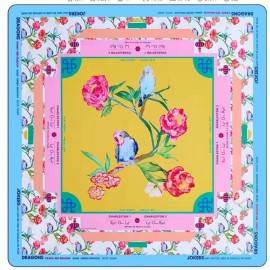 Embroidered Monogram Mahjong Table Mat Soundproof American Mahjong Mat Luxury Mahjong Mats American Smooth Tiles SlidingSize: 800mm*800mm, Color: multi-8