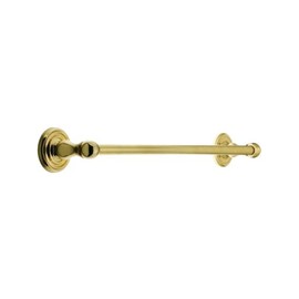 30" Brass Towel Bar with Classic Rosettes in Polished Brass