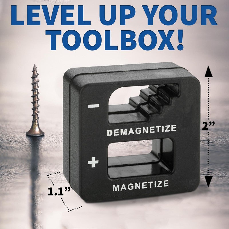 MeasuPro Demagnetizer and Magnetizer For Screwdrivers Tips, Bits, and Small