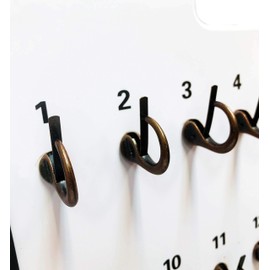 CarBowz EZ Line Key Board Key Organizer with Numbered Self Closing Hooks (32 Hook)