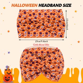 6 Pack Halloween Headbands for Celebration Party, Wide Holiday Hair Bands